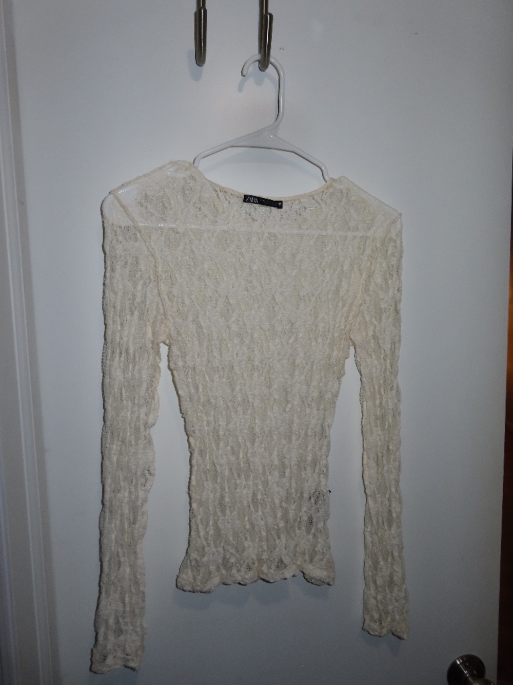 Zara lace long sleeve top